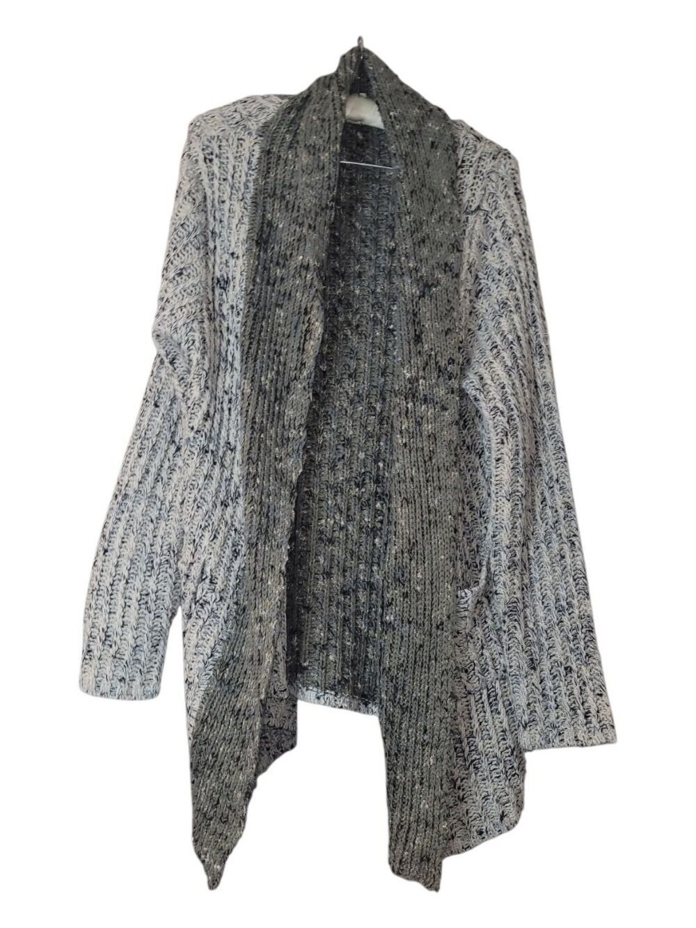 Simply Noelle open-front marled chunky knit cardigan L XL Boho